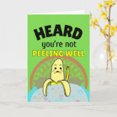 Funny Feel Peel Better Bald on Banana in Bed Karte (Gelbe Blume)