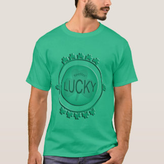 Funny Feelin' Lucky St Patricks Day Mens T - Shirt