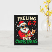 Funny Feeling 67 This Christmas Six Seven Meme Kid Karte (Gelbe Blume)