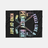 Funny Feels Like A Penalty Box Kind Of Day Tie Dye Fleecedecke (Vorderseite (Horizontal))