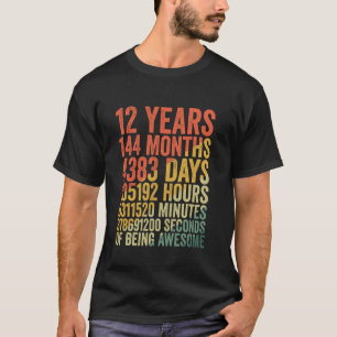 Funny feiert 12 Jahre 144 Monate Ehrfurcht T-Shirt