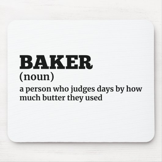 Funny Feinschmecker - Baker Definition Mouse Pad Mousepad (Vorne)