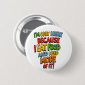 Funny Feinschmecker Gift, Supermarkt Shopping, Spa Button (Vorne & Hinten)