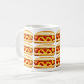 Funny Feinschmecker Hot Dog Kaffeetasse (Vorderseite Links)