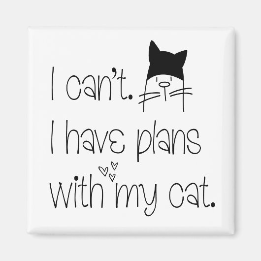 Funny Feline Entschuldigung Ich kann keine Pläne m Magnet (Vorne)