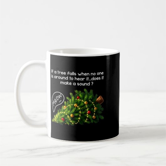 Funny Felines Pushing Christmas Tree Ugly Xmas Paj Kaffeetasse (Links)