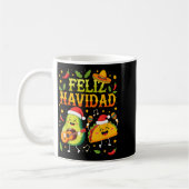 Funny Feliz Navidad Avocado Tacos Mexican Christma Kaffeetasse (Links)