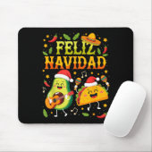 Funny Feliz Navidad Avocado Tacos Mexican Christma Mousepad (Mit Mouse)