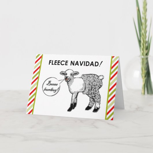 Funny Feliz Navidad Feiertagskarte (Vorderseite)
