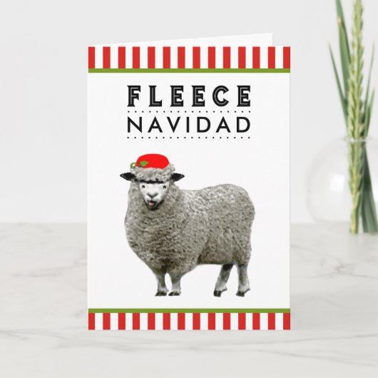 Funny Feliz Navidad Feiertagskarte (Vorderseite)