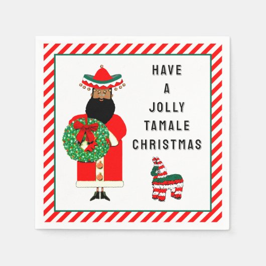 Funny Feliz Navidad Fiesta Serviette (Vorderseite)