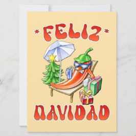 Funny Feliz Navidad Niedlicher Chili Feiertagskarte