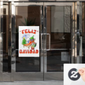 Funny Feliz Navidad Niedlicher Chili Fensteraufkleber (Büro Tür)
