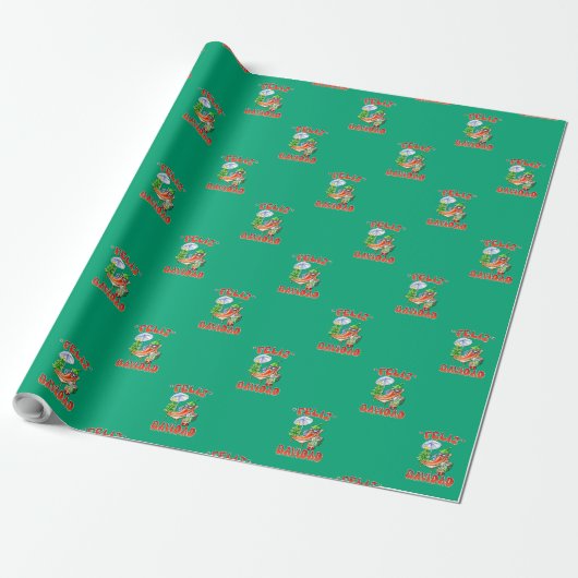 Funny Feliz Navidad Niedlicher Chili Geschenkpapier (Ungerollt)
