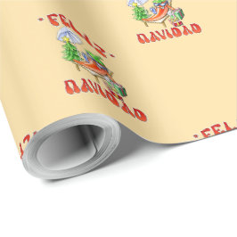 Funny Feliz Navidad Niedlicher Chili Geschenkpapier