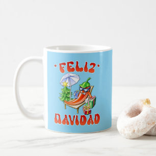 Funny Feliz Navidad Niedlicher Chili Kaffeetasse