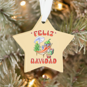 Funny Feliz Navidad Niedlicher Chili Ornament