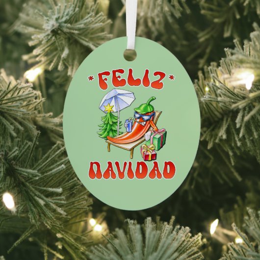 Funny Feliz Navidad Niedlicher Chili Ornament Aus Metall (InSitu)