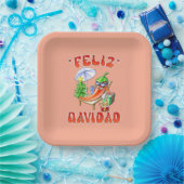 Funny Feliz Navidad Niedlicher Chili Pappteller (Party)