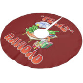 Funny Feliz Navidad Niedlicher Chili Polyester Weihnachtsbaumdecke (Schrägansicht)