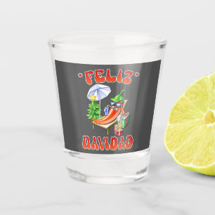 Funny Feliz Navidad Niedlicher Chili Schnapsglas