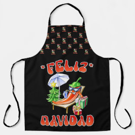 Funny Feliz Navidad Niedlicher Chili Schürze