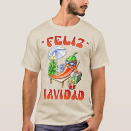 Funny Feliz Navidad Niedlicher Chili T-Shirt