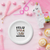 Funny Feliz Navidog Australian Shepherd Hundeliebh Pappteller (Party)