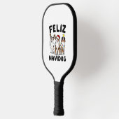 Funny Feliz Navidog Australian Shepherd Hundeliebh Pickleball Schläger (Links)
