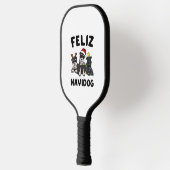 Funny Feliz Navidog Miniature Schnauzer Hundeliebh Pickleball Schläger (Links)