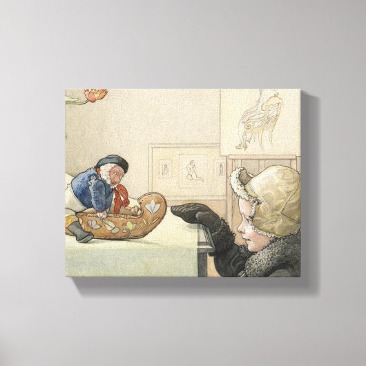 Funny Fellow Toy with Child Leinwanddruck (Vorderseite)