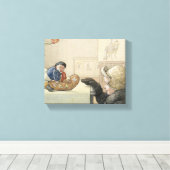 Funny Fellow Toy with Child Leinwanddruck (Insitu (Holzboden))