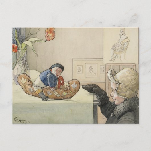 Funny Fellow Toy with Child Postkarte (Vorderseite)