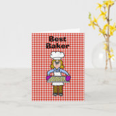 Funny Female Best Baker Grußkarte Karte (Gelbe Blume)