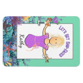 Funny Female Cartoon Tropical Vacation Cruise Magnet (Horizontal)