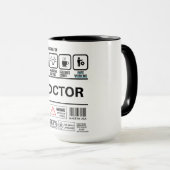 Funny Female Doctor Handling Information Tasse (VorderseiteRechts)