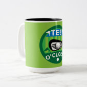 Funny Female Golfers Profis Golfsport Zweifarbige Tasse (Vorderseite Links)