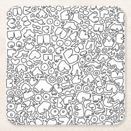 Funny Feminist Baby Rechteckiger Pappuntersetzer