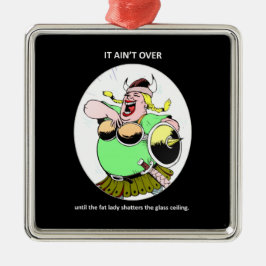 Funny Feminist Motivierend Zitat ist nicht vorbei Silbernes Ornament