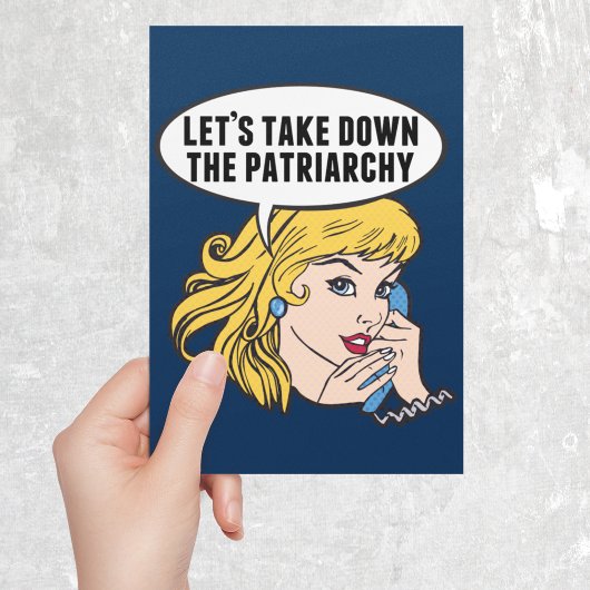 Funny Feminist Pop Art Anti Patriarchat Quote Card