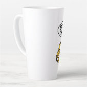 Funny Feminist Pop Art Anti Patriarchat Retro Frau Milchtasse (Linke Ecke)