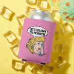 Funny Feminist Pop Art Anti Patriarchat Retro Rosa Dosenkühler<br><div class="desc">Lass uns die Pink-Dose des Patriarchats abkühlen. Niedliche Retro-Pop Kunst Feminismus Design für eine starke Pro-Wahl Frauen wählen für die weibliche Führung in unserem Land. Setzen Sie sich mit diesem coolen politischen Humor-Cartoon für Frauenrechte und Frauenförderung ein, der von einer hübschen blonden Führungspersönlichkeit begleitet wird, die einen FrauenMärz auf einem...</div>