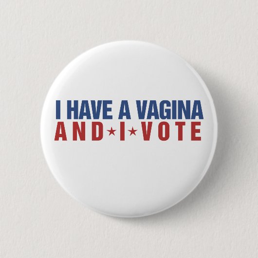 Funny Feminist Spaß Button (Vorderseite)