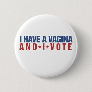 Funny Feminist Spaß Button
