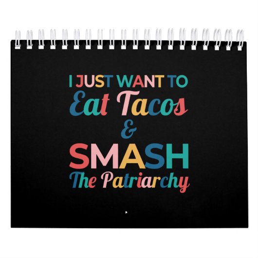 Funny Feminist Taco Lover Eat Tacos & Smash Kalender (Titelbild)