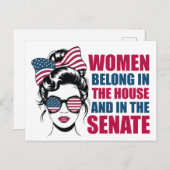 Funny Feminist Zitat Politische Amerikanerin Postkarte (Vorne/Hinten)