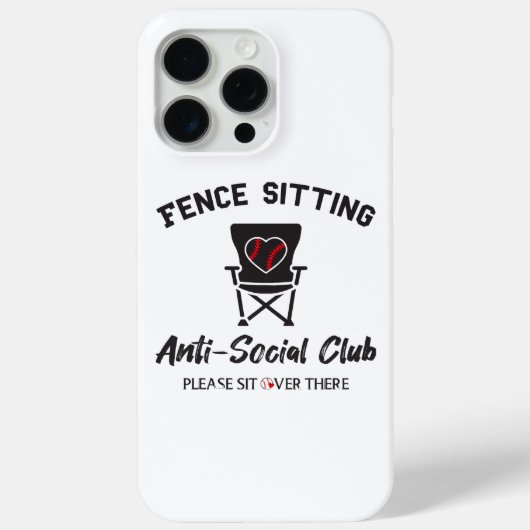 Funny Fence sitzt Anti Social Club Baseball Soft Case-Mate iPhone Hülle (Rückseite)