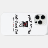 Funny Fence sitzt Anti Social Club Baseball Soft Case-Mate iPhone Hülle (Rückseite (Horizontal))