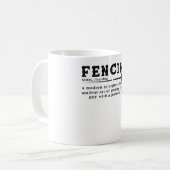 Funny Fencer Design Dictionary Fencing T - Shirt Kaffeetasse (Vorderseite Links)