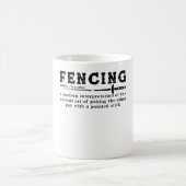 Funny Fencer Design Dictionary Fencing T - Shirt Kaffeetasse (Mittel)
